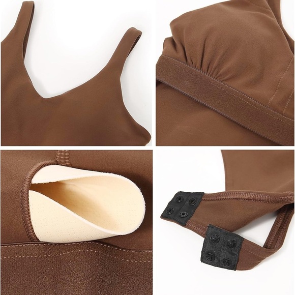 Colorfulkoala Women's Dreamlux V-Neck Seamless Bodysuit with built in Bra XL - Picture 7 of 12